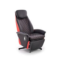 CAMARO fotel wypoczynkowy czarny / czerwony (1p=1s