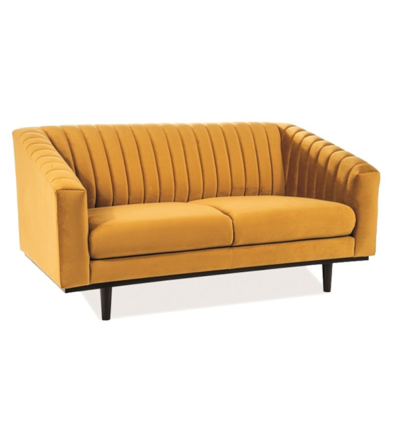SOFA ASPREY 2 VELVET CURRY BLUVEL 68 / WENGE