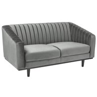 SOFA  ASPREY 2 VELVET SZARY BLUVEL 14/ WENGE