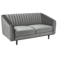 SOFA  ASPREY 2 VELVET SZARY BLUVEL 14/ WENGE