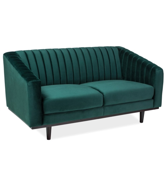 SOFA  ASPREY 2 VELVET ZIELONY BLUVEL 78 / WENGE