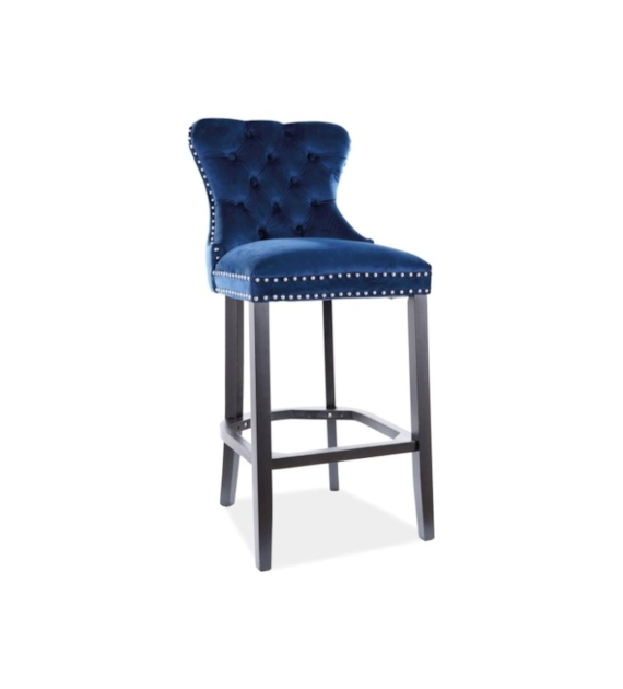 HOKER AUGUST H-1 VELVET CZARNY STELAŻ/GRANATOWY BL