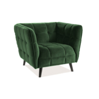 FOTEL CASTELLO 1 VELVET ZIELONY BLUVEL 78 / WENGE