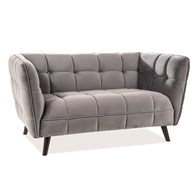 SOFA CASTELLO 2 VELVET SZARY BLUVEL 14 / WENGE