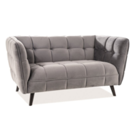 SOFA CASTELLO 2 VELVET SZARY BLUVEL 14 / WENGE