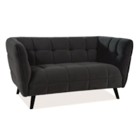 SOFA CASTELLO 2 VELVET CZARNY BLUVEL 19 / WENGE