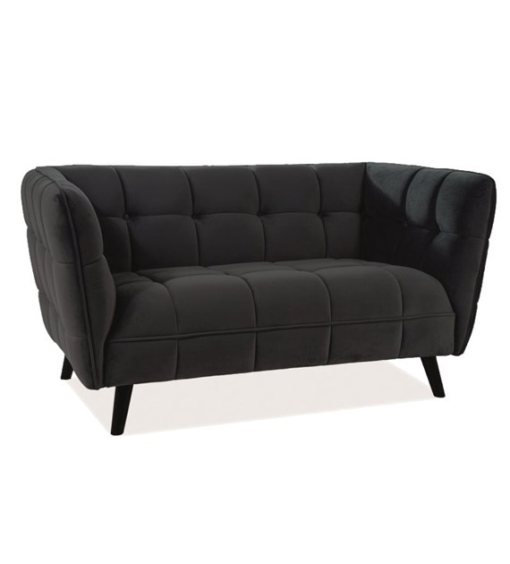 SOFA CASTELLO 2 VELVET CZARNY BLUVEL 19 / WENGE