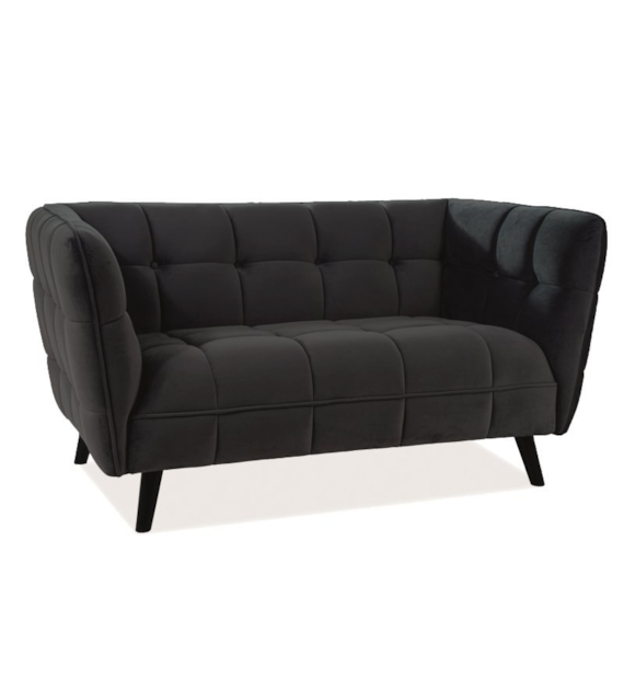 SOFA CASTELLO 2 VELVET CZARNY BLUVEL 19 / WENGE