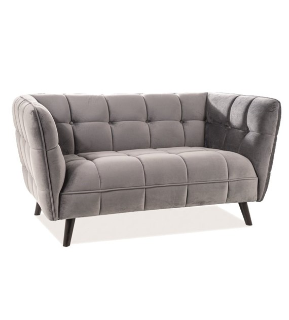 SOFA CASTELLO 2 VELVET BEŻOWY BLUVEL 28 / WENGE