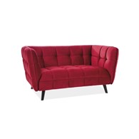 SOFA CASTELLO 2 VELVET BORDOWY BLUVEL 59 / WENGE