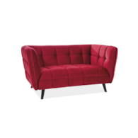 SOFA CASTELLO 2 VELVET BORDOWY BLUVEL 59 / WENGE