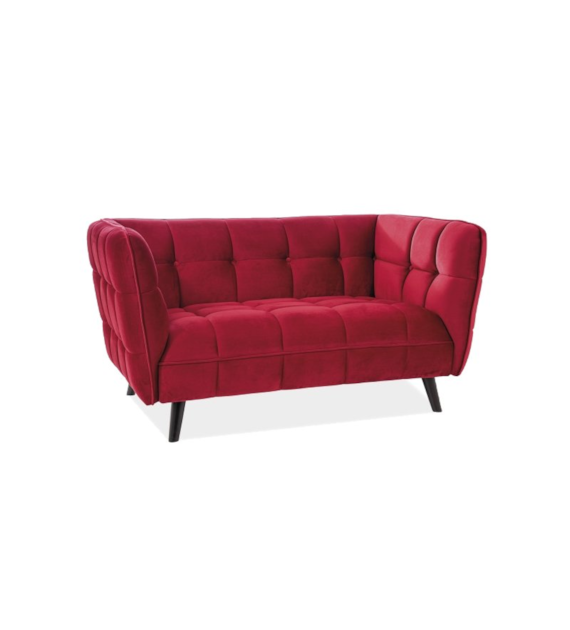 SOFA CASTELLO 2 VELVET BORDOWY BLUVEL 59 / WENGE
