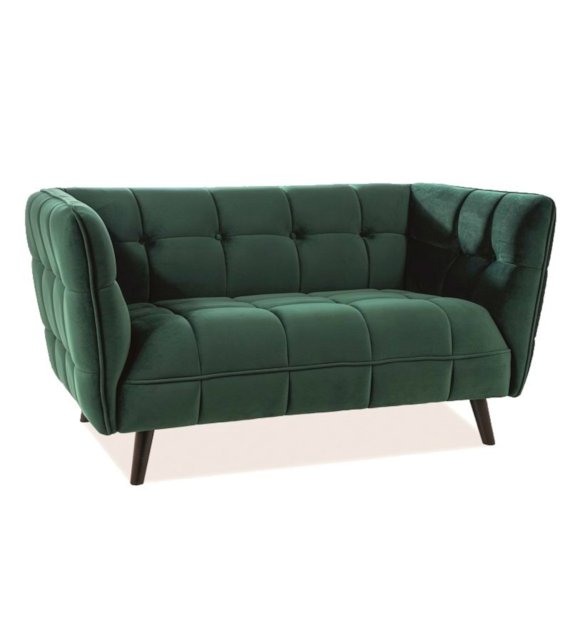 SOFA CASTELLO 2 VELVET ZIELONY BLUVEL 78 / WENGE