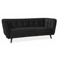 SOFA CASTELLO 3 VELVET CZARNY BLUVEL 19 / WENGE