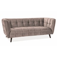 SOFA CASTELLO 3 VELVET BEŻOWY BLUVEL 28 / WENGE