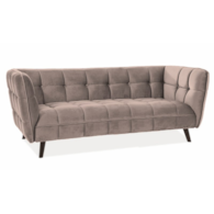 SOFA CASTELLO 3 VELVET BEŻOWY BLUVEL 28 / WENGE