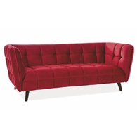 SOFA CASTELLO 3 VELVET BORDOWY BLUVEL 59 / WENGE