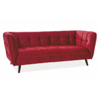 SOFA CASTELLO 3 VELVET BORDOWY BLUVEL 59 / WENGE
