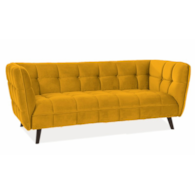 SOFA CASTELLO 3 VELVET CURRY BLUVEL 68 / WENGE