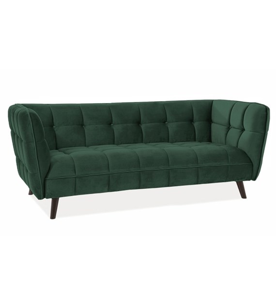 SOFA CASTELLO 3 VELVET ZIELONY BLUVEL 78 / WENGE