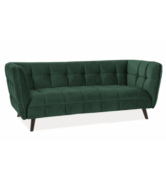 SOFA CASTELLO 3 VELVET ZIELONY BLUVEL 78 / WENGE