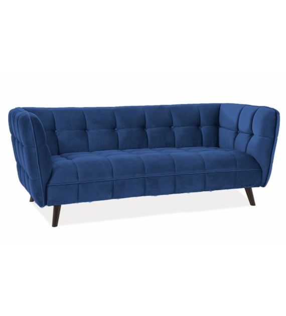 SOFA CASTELLO 3 VELVET GRANATOWY BLUVEL 86 / WENGE