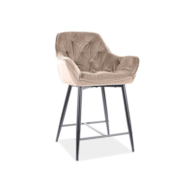 HOKER CHERRY H-2 VELVET CZARNY STELAŻ/BEŻ BLUVEL 2