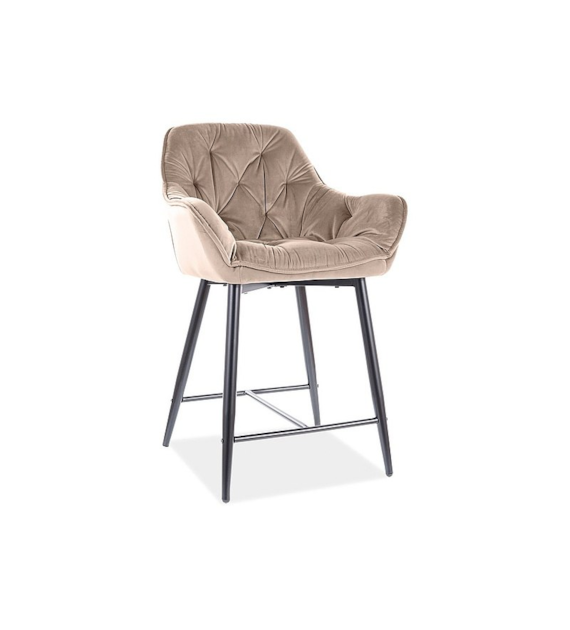 HOKER CHERRY H-2 VELVET CZARNY STELAŻ/BEŻ BLUVEL 2