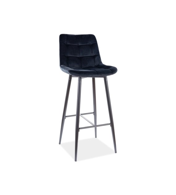 HOKER CHIC H-1 VELVET CZARNY STELAŻ / CZARNY BLUVE