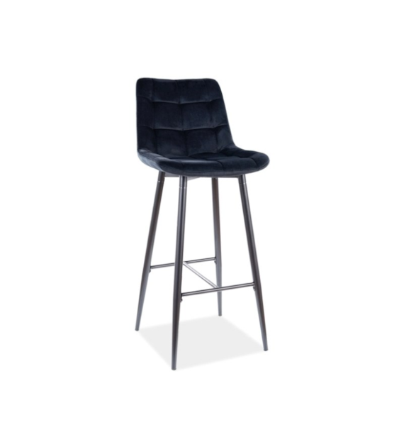 HOKER CHIC H-1 VELVET CZARNY STELAŻ / CZARNY BLUVE
