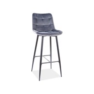 HOKER CHIC H-1 VELVET CZARNY STELAŻ / SZARY BLUVEL