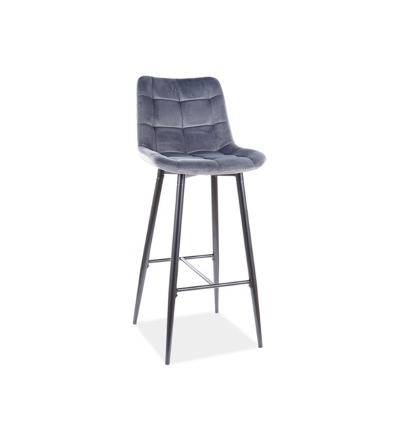 HOKER CHIC H-1 VELVET CZARNY STELAŻ / SZARY BLUVEL