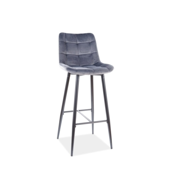 HOKER CHIC H-1 VELVET CZARNY STELAŻ / SZARY BLUVEL