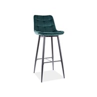 HOKER CHIC H-1 VELVET CZARNY STELAŻ / ZIELONY BLUV