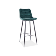 HOKER CHIC H-1 VELVET CZARNY STELAŻ / ZIELONY BLUV