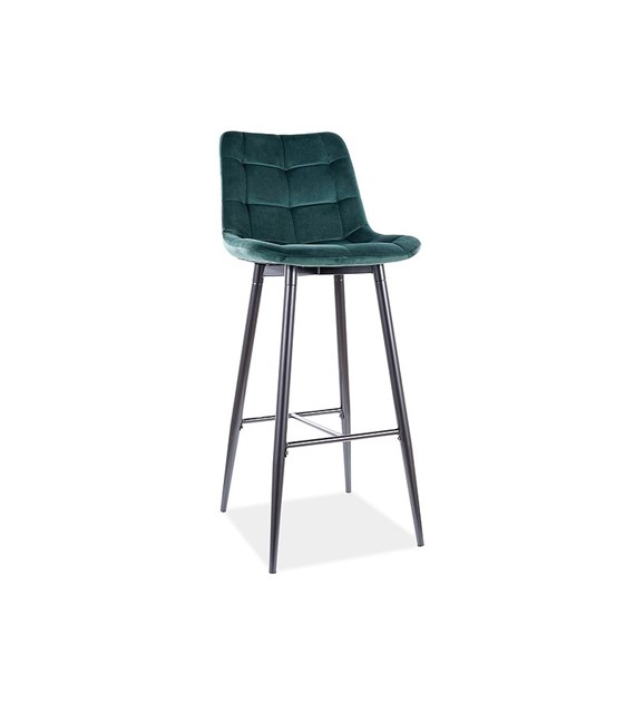 HOKER CHIC H-1 VELVET CZARNY STELAŻ / ZIELONY BLUV