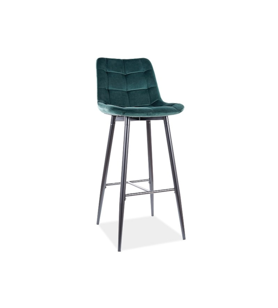 HOKER CHIC H-1 VELVET CZARNY STELAŻ / ZIELONY BLUV