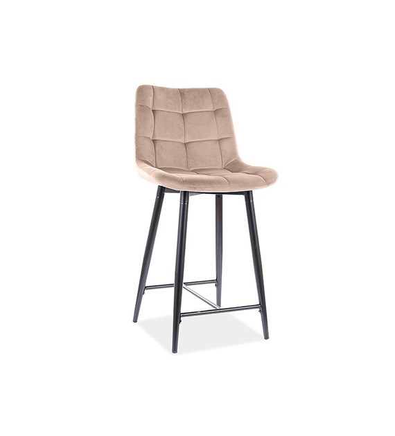PÓŁHOKER CHIC H-2 VELVET CZARNY STELAŻ / BEŻ BLUVE