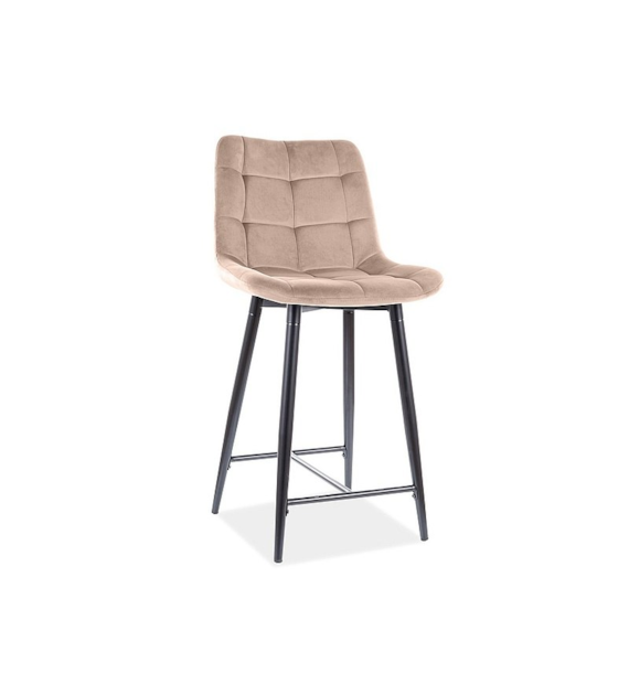 PÓŁHOKER CHIC H-2 VELVET CZARNY STELAŻ / BEŻ BLUVE