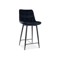 PÓŁHOKER CHIC H-2 VELVET CZARNY STELAŻ / CZARNY BL