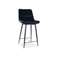 PÓŁHOKER CHIC H-2 VELVET CZARNY STELAŻ / CZARNY BL