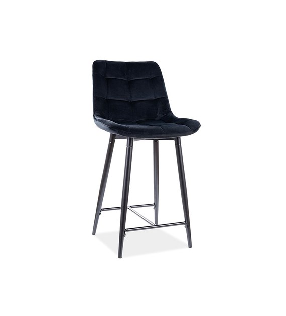 PÓŁHOKER CHIC H-2 VELVET CZARNY STELAŻ / CZARNY BL