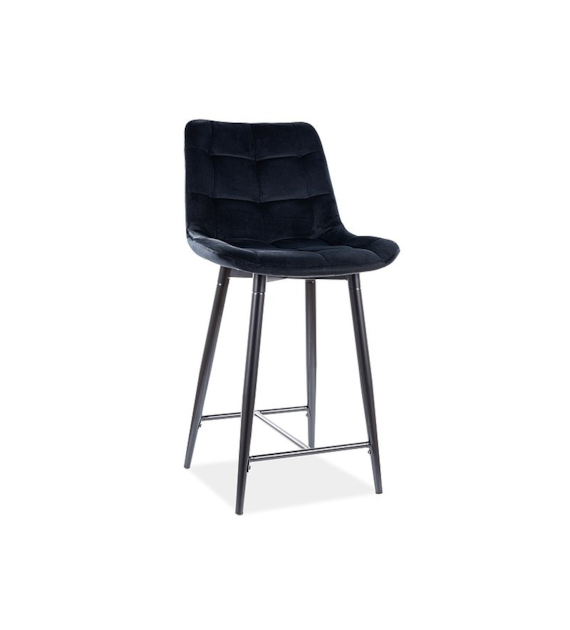 PÓŁHOKER CHIC H-2 VELVET CZARNY STELAŻ / CZARNY BL