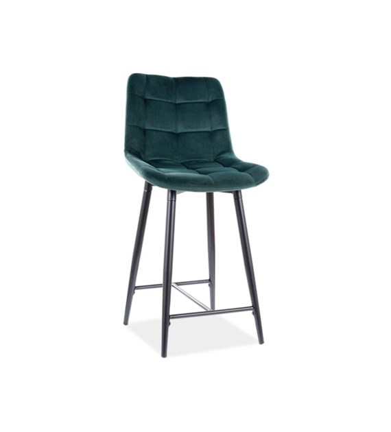 PÓŁHOKER CHIC H-2 VELVET CZARNY STELAŻ / ZIELONY B