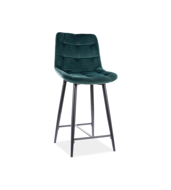 PÓŁHOKER CHIC H-2 VELVET CZARNY STELAŻ / ZIELONY B