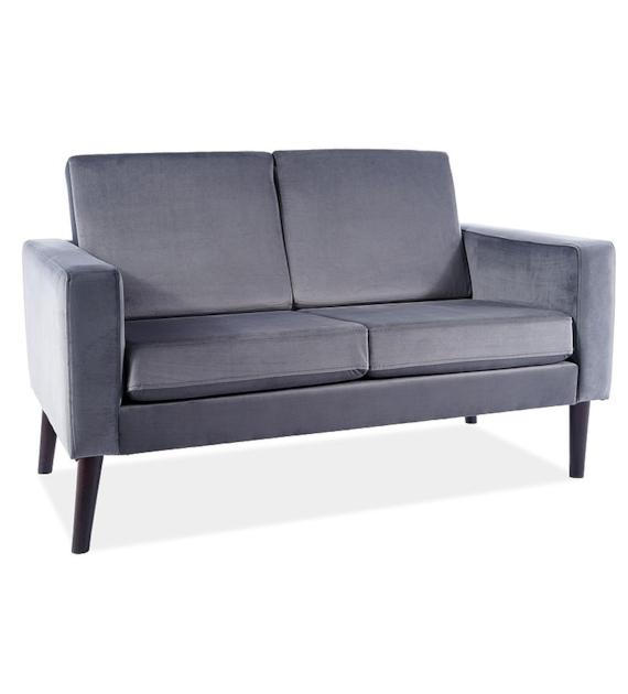 SOFA DARLA VELVET SZARY BLUVEL 14 / WENGE