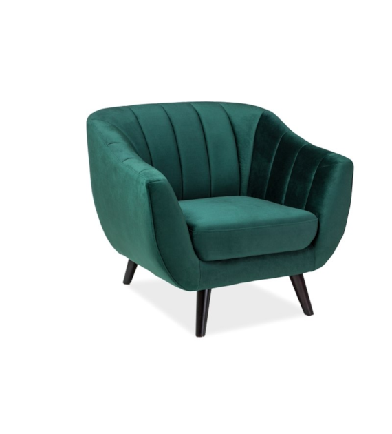 FOTEL ELITE 1 VELVET ZIELONY BLUVEL 78 / WENGE (T)