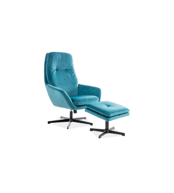 FOTEL FORD VELVET TURKUS BLUVEL 85