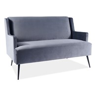 SOFA  GEMMA VELVET SZARY BLUVEL 14 / CZARNY