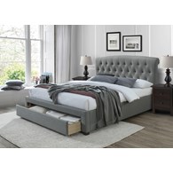 AVANTI łóżko 160 cm z szufladami popiel (3p=1szt)